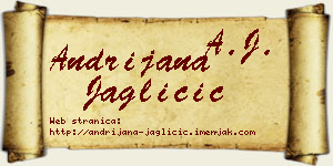 Andrijana Jagličić vizit kartica
